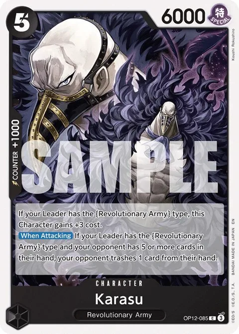 Karasu OP12-085 One Piece card from Legacy of the Master
