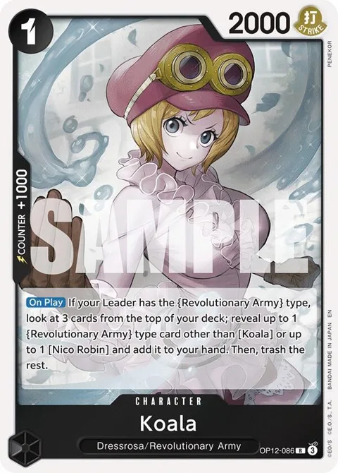 Koala OP12-086 One Piece card from Legacy of the Master