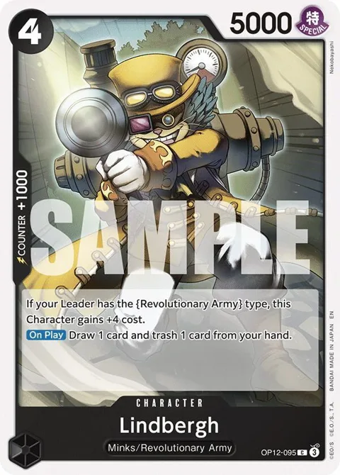 Lindbergh OP12-095 One Piece card from Legacy of the Master