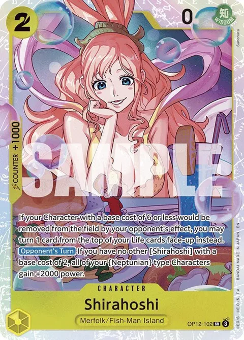 Shirahoshi OP12-102 One Piece card from Legacy of the Master