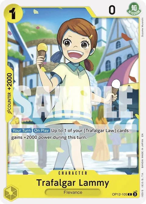 Trafalgar Lammy OP12-105 One Piece card from Legacy of the Master