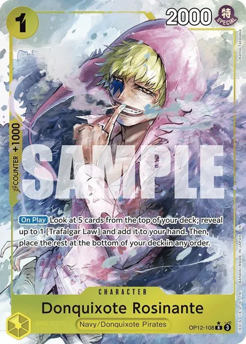 Donquixote Rosinante Alt Art OP12-108 One Piece card from Legacy of the Master