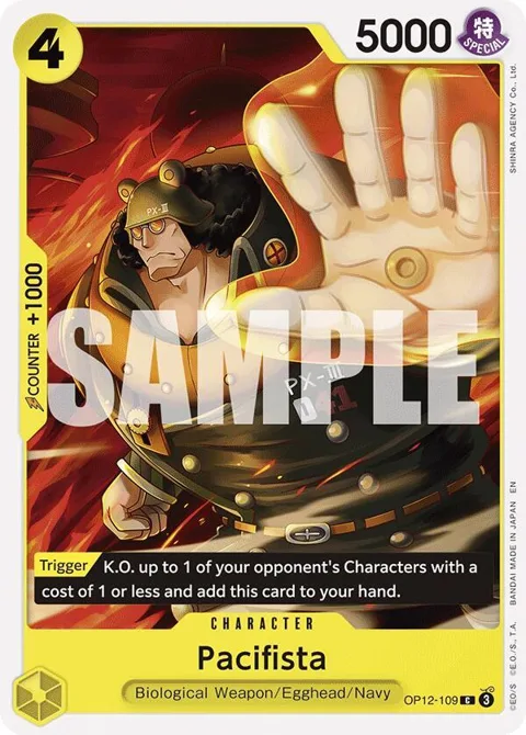 Pacifista OP12-109 One Piece card from Legacy of the Master