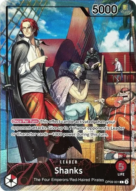 Shanks 2025 PSA Magazine Promo OP09-001 One Piece card from One Piece Promotion Cards