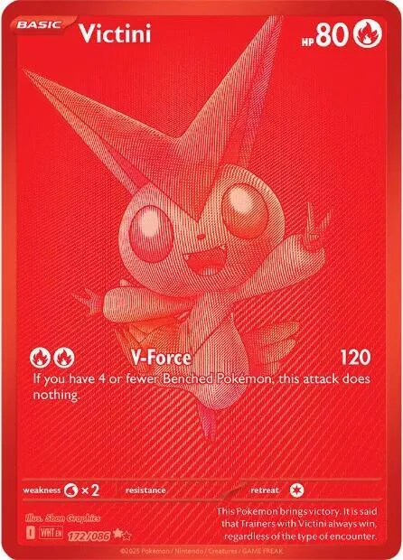 Victini #172/086 Holofoil Pokémon card from White Flare