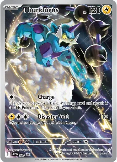 Thundurus #209 Holofoil Pokémon card from Scarlet & Violet Promo Cards