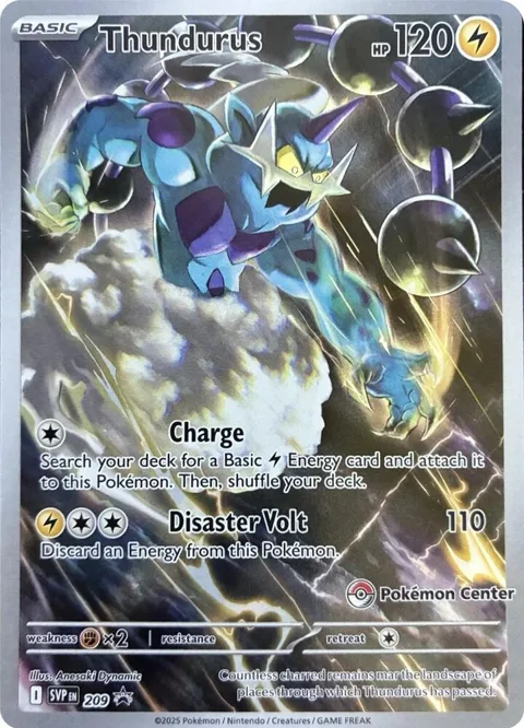 Thundurus - 209 Pokemon Center Exclusive #209 Holofoil Pokémon card from Scarlet & Violet Promo Cards