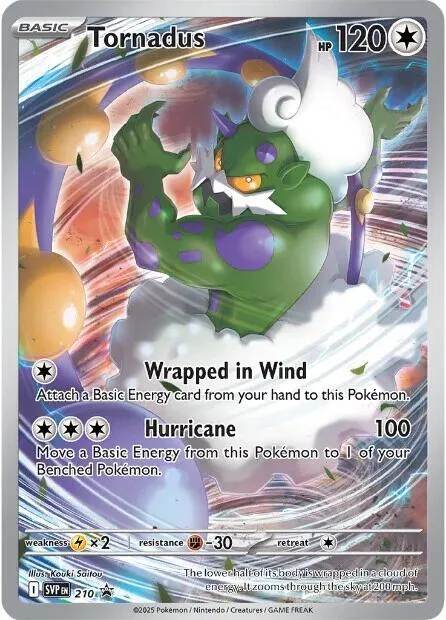 Tornadus #210 Holofoil Pokémon card from Scarlet & Violet Promo Cards