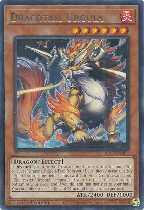 Dracotail Urgula JUSH-EN004 Yu-Gi-Oh card from Justice Hunters