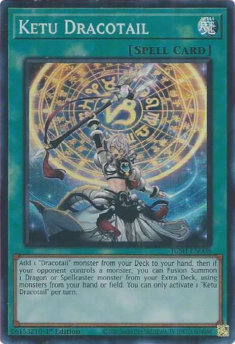 Ketu Dracotail JUSH-EN008 Yu-Gi-Oh card from Justice Hunters
