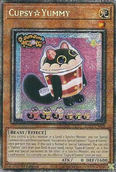CupsyYummy Starlight Rare JUSH-EN016 Yu-Gi-Oh card from Justice Hunters