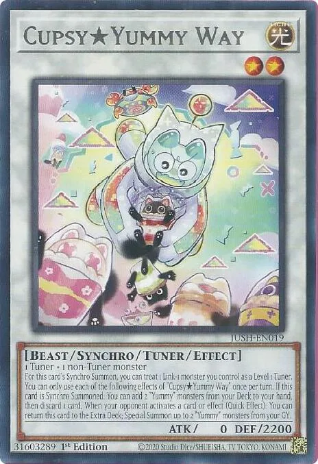 CupsyYummy Way JUSH-EN019 Yu-Gi-Oh card from Justice Hunters