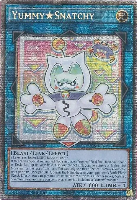 YummySnatchy Starlight Rare JUSH-EN022 Yu-Gi-Oh card from Justice Hunters