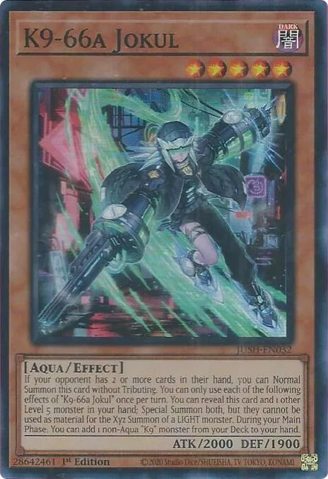 K9-66a Jokul JUSH-EN032 Yu-Gi-Oh card from Justice Hunters