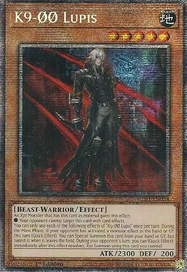 K9-00 Lupis Starlight Rare JUSH-EN034 Yu-Gi-Oh card from Justice Hunters
