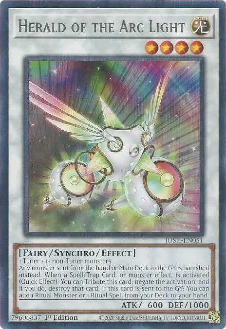 Herald of the Arc Light JUSH-EN051 Yu-Gi-Oh card from Justice Hunters
