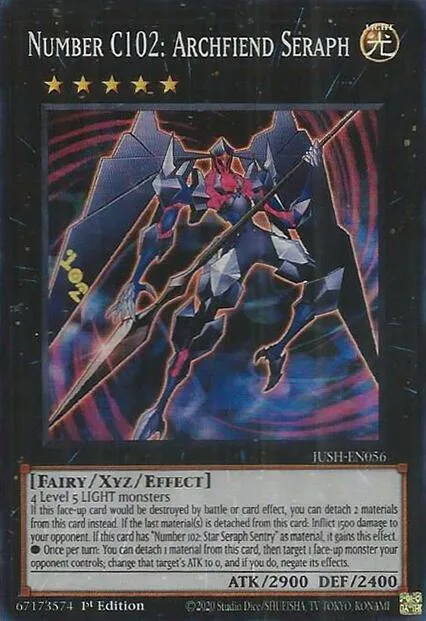 Number C102: Archfiend Seraph JUSH-EN056 Yu-Gi-Oh card from Justice Hunters