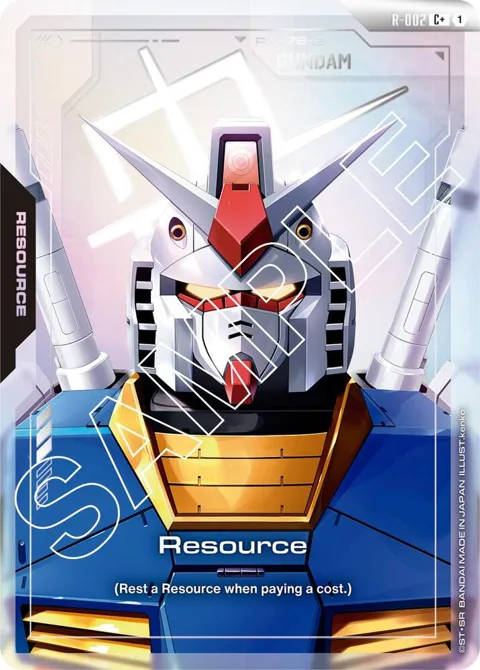 Resource C+ R-002 Gundam card from Newtype Rising