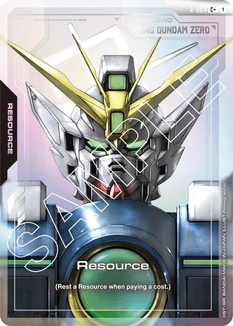 Resource C+ R-004 Gundam card from Newtype Rising