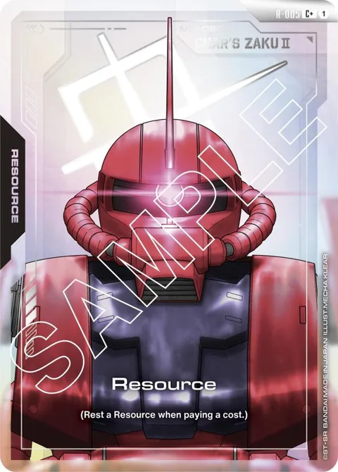 Resource C+ R-005 Gundam card from Newtype Rising