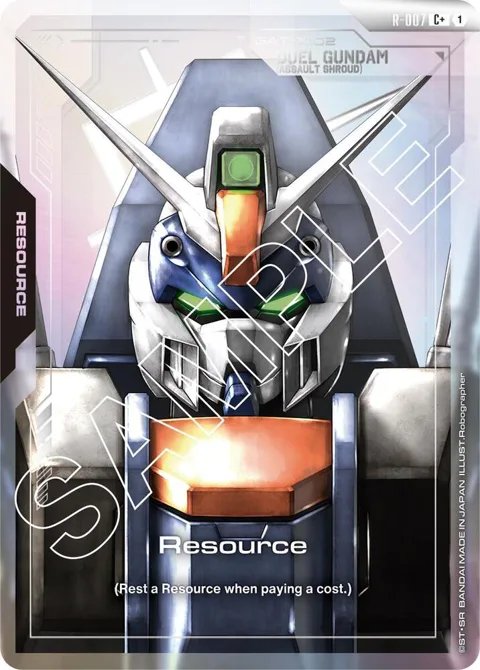Resource C+ R-007 Gundam card from Newtype Rising
