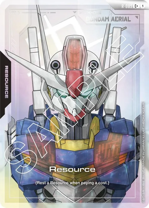 Resource C+ R-009 Gundam card from Newtype Rising