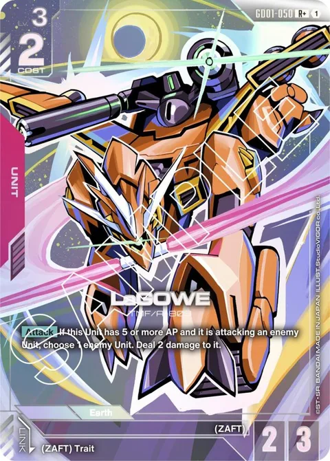 LaGOWE R+ GD01-050 Gundam card from Newtype Rising