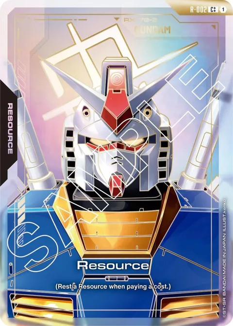 Resource C++ R-002 Gundam card from Newtype Rising