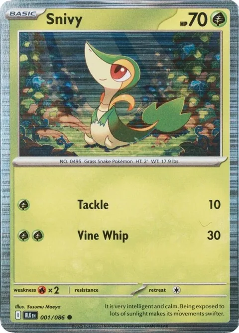 Snivy - 001/086 Unova Poster Collection #001/086 Holofoil Pokémon card from Miscellaneous Cards & Products