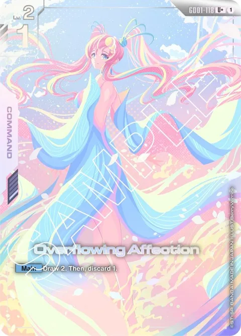 Overflowing Affection U+ GD01-118 GD01 Gundam card from Newtype Rising