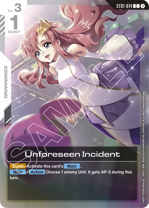 Unforeseen Incident Store Tournament Participant Pack 01 ST01-014 Gundam card from Gundam Promotional Cards