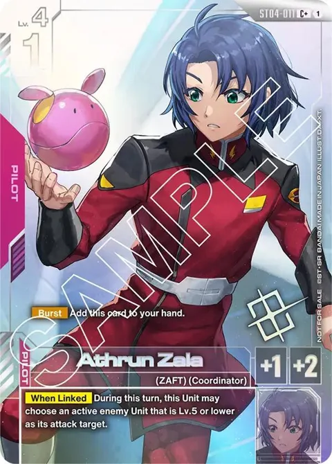 Athrun Zala Store Tournament Winner Pack 01 ST04-011 Gundam card from Gundam Promotional Cards
