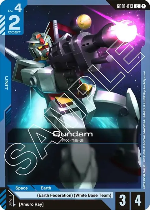 Gundam Launch Kit 01 GD01-013 Gundam card from Gundam Promotional Cards