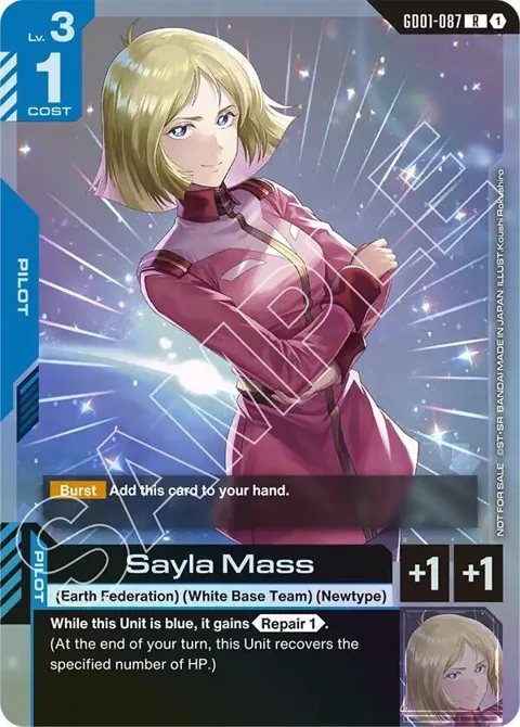 Sayla Mass Store Tournament Participant Pack 01 GD01-087 Gundam card from Gundam Promotional Cards