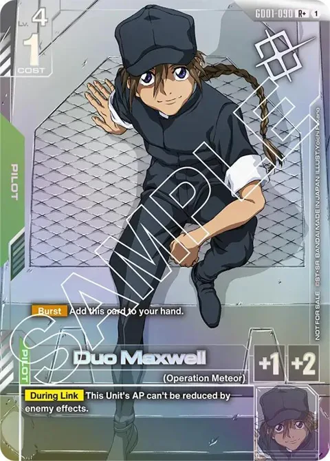 Duo Maxwell Store Tournament Winner Pack 01 GD01-090 Gundam card from Gundam Promotional Cards