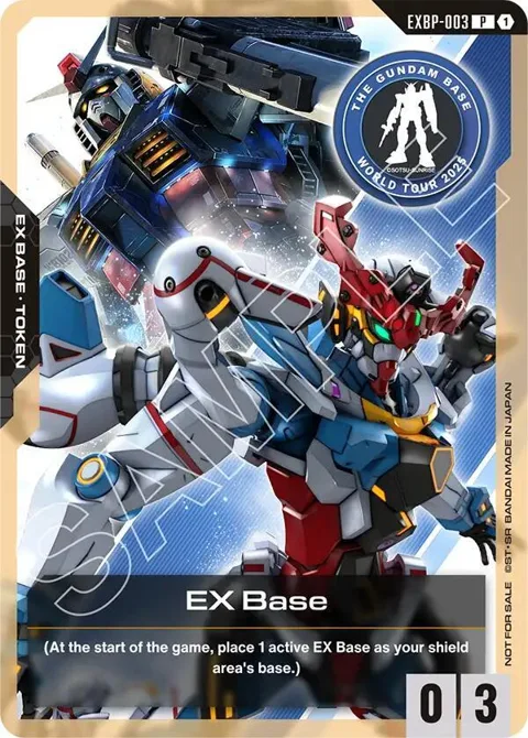 EX Base Gundam Base Pop-Up World Tour EXBP-003 Gundam card from Promotional EX Base Tokens