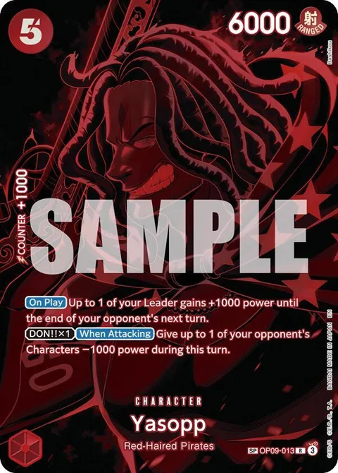 Yasopp SP OP09-013 One Piece card from Legacy of the Master