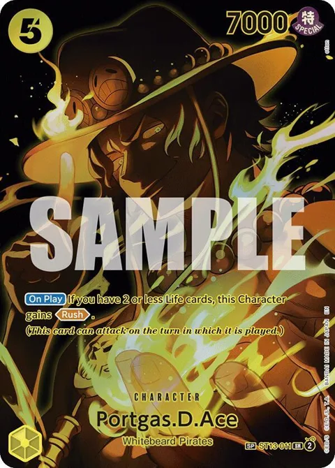 Portgas.D.Ace SP ST13-011 One Piece card from Legacy of the Master
