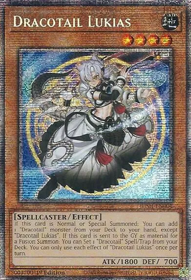 Dracotail Lukias Starlight Rare JUSH-EN001 Yu-Gi-Oh card from Justice Hunters