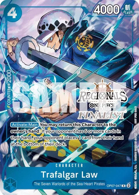 Trafalgar Law Offline Regional Finalist Card Set 2025 Vol.2 OP07-047 One Piece card from One Piece Promotion Cards