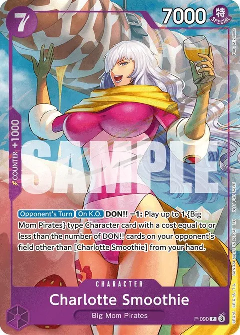 Charlotte Smoothie Event Pack Vol. 7 P-090 One Piece card from One Piece Promotion Cards