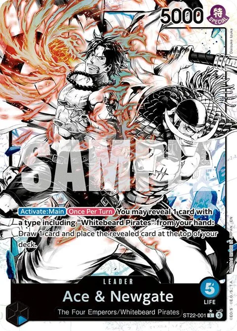 Ace & Newgate Alt Art ST22-001 One Piece card from Starter Deck 22: Ace & Newgate