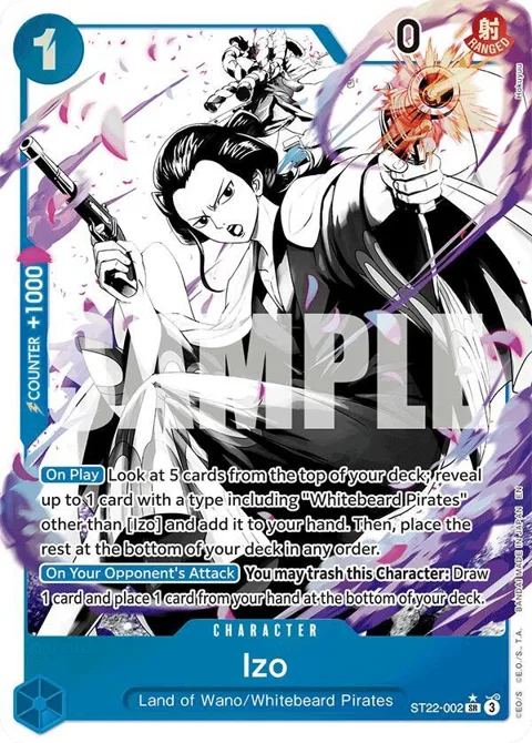 Izo Alt Art ST22-002 One Piece card from Starter Deck 22: Ace & Newgate