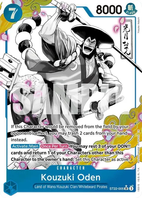 Kouzuki Oden Alt Art ST22-005 One Piece card from Starter Deck 22: Ace & Newgate