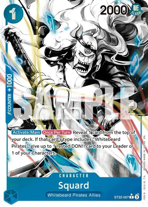 Squard Alt Art ST22-007 One Piece card from Starter Deck 22: Ace & Newgate
