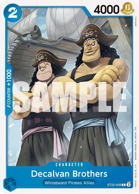 Decalvan Brothers ST22-008 One Piece card from Starter Deck 22: Ace & Newgate