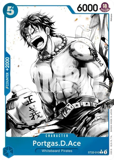 Portgas.D.Ace Alt Art ST22-010 One Piece card from Starter Deck 22: Ace & Newgate