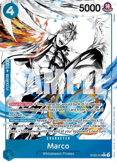 Marco Alt Art ST22-012 One Piece card from Starter Deck 22: Ace & Newgate