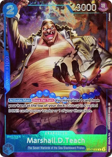 Marshall.D.Teach Seven Warlords of the Sea Binder Set ST17-005 One Piece card from One Piece Promotion Cards