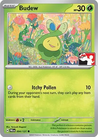 Budew #004/131 Pokémon card from Prize Pack Series Cards